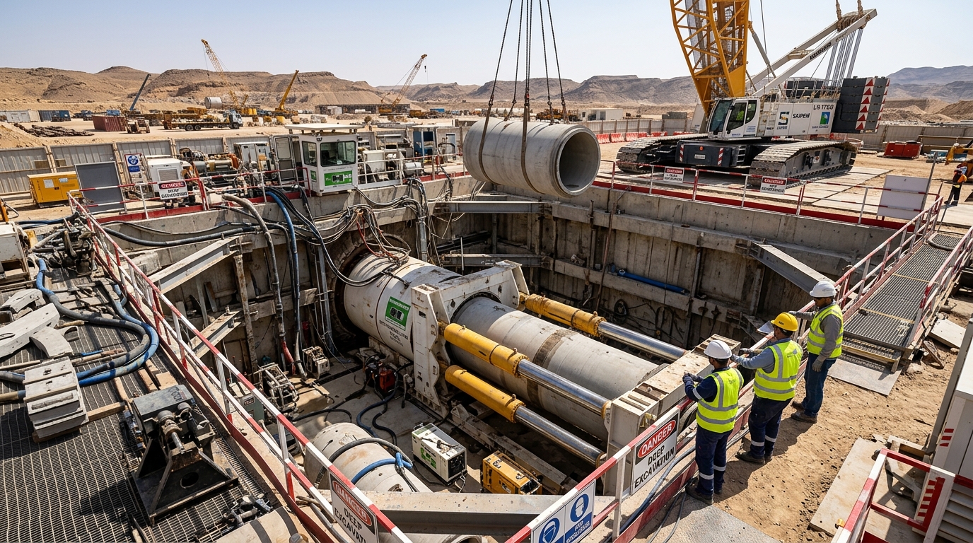 حفر الأنفاق الدقيقة والدفع الهيدروليكي (Microtunneling)